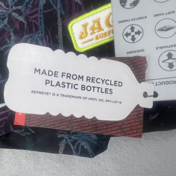 JACKS Surfboards Men's Palm Tree Print Swim Trunks Shorts Board Shorts Size 38 - Picture 11 of 16